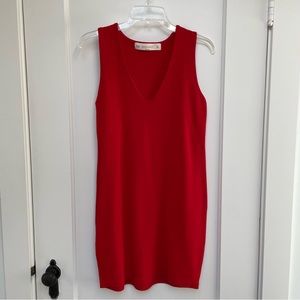 Zara Knit red sleeveless dress